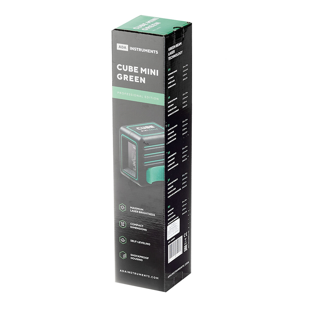 Уровень лазерный Ada Cube Mini Green Professional Edition со штативом (А00529) — изображение 3