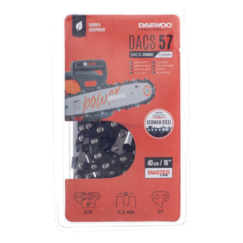 Цепь Daewoo 16″ шаг 3/8″ паз 1,3 мм 57 звеньев (DACS 57)