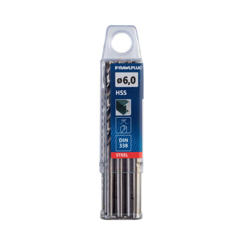 Сверло по металлу спиральное Rawlplug 6х93 мм (10 шт.) (RT-HSSP-060-B10)