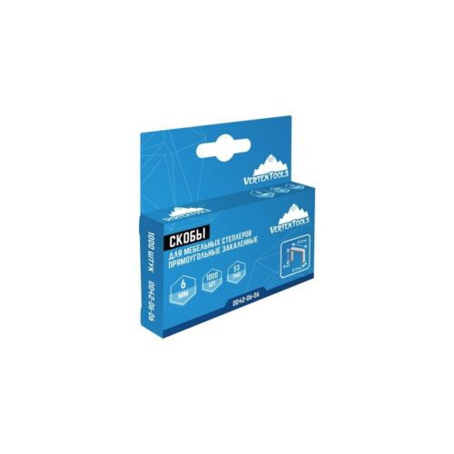 Скобы для степлера Vertextools (0042-06-06) тип 53 6 мм (1000 шт.)
