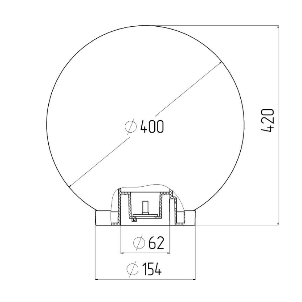 Светильник садово-парковый Svet Анелма белый 420 мм E27 150 Вт IP44 (1200-00010/4527)
