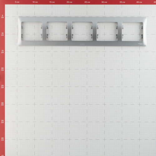 Рамка Systeme Electric Glossa пятиместная алюминий (GSL000305)