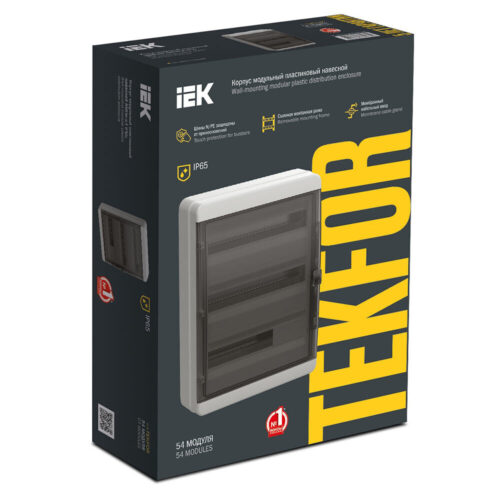 Щит распределительный навесной IEK Tekfor КМПн-54 пластиковый IP65 560х408х153 мм 54 модуля прозрачная дверь