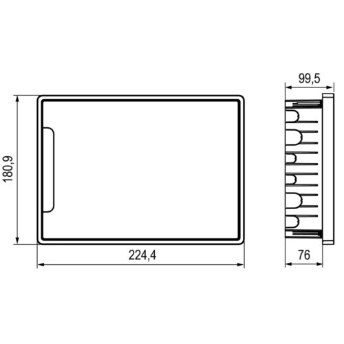 Щит распределительный встраиваемый DKC Frame ЩРВ-П пластиковый IP40 180,9х224,4х99,5 мм 8 модулей непрозрачная дверь