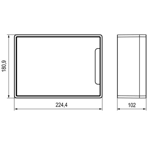 Щит распределительный навесной DKC Frame ЩРН-П пластиковый IP40 180,9х224,4х102 мм 8 модулей непрозрачная дверь