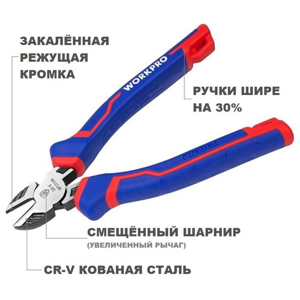 Бокорезы Workpro 160 мм (WP231022) — изображение 2