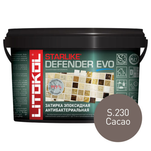 Затирка эпоксидная Litokol Starlike Defender Evo s.230 какао 1 кг
