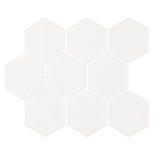 Мозаика Starmosaic Hexagon big белая керамическая 295х256х6 мм матовая